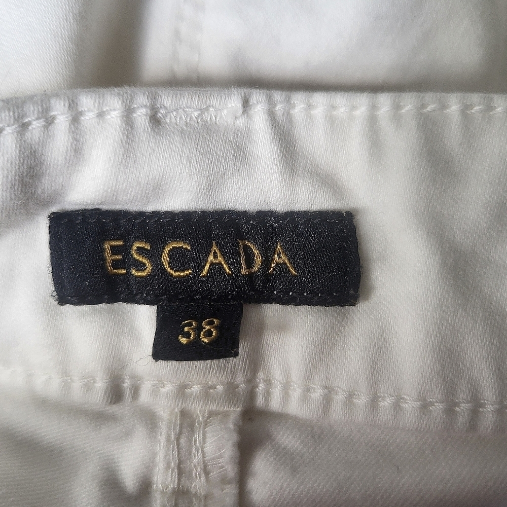 Escada - Women's White Jeans - Size 38/US28 - Picture 7 of 8